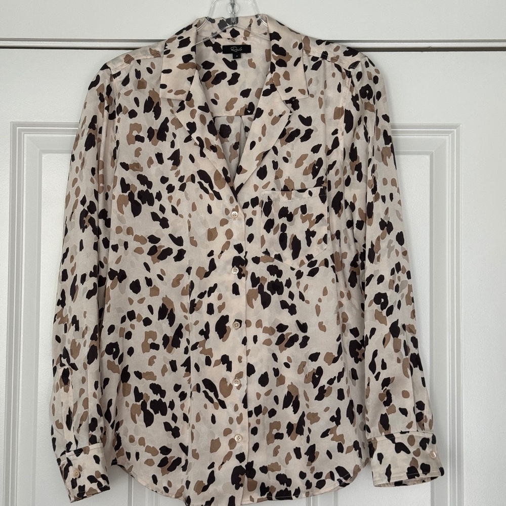 Rails Silk Blouse - Animal Print